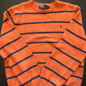 Orange and Blue Ralph Lauren Sweater Large